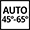 Авто 45° - 65°: автоматическая программа регулирует продолжительность цикла в зависимости от необходимости предварительной мойки и количества требуемых полосканий.