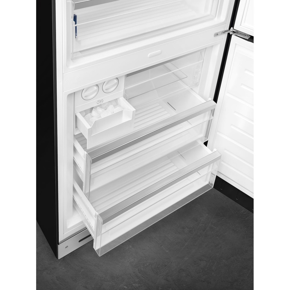 Smeg FAB38RBL5 двухдверный холодильник, 70 см, черный купить на ...