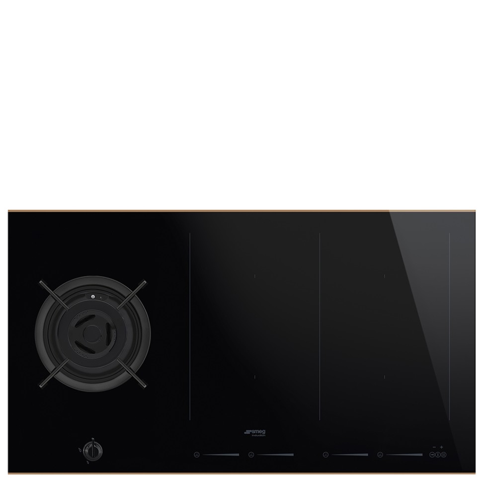 Smeg PM6912WLDR - комбинированная варочная панель газ + индукция ...